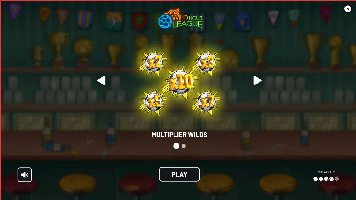 Wild Hour League স্লট গেমের ফুটবল থিমযুক্ত ইন্টারফেস